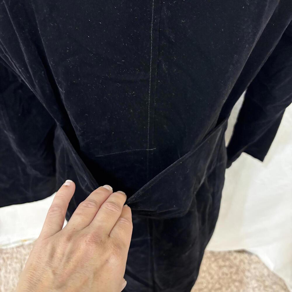 Vtg 90s/y2k Gallery Velvet knee length coat sz - Picture 3 of 6